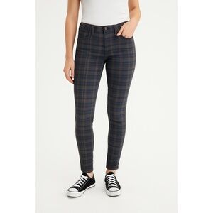 American Eagle Plaid Pattern Super Stretch 5 Pocket Slim Fit Jeans Size 2‎